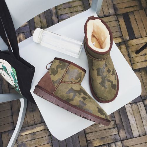 Boots - chaussures en de vache ronde pour hiver - loisir - semelle TPR - Ref 957674