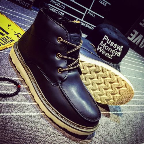 Boots - chaussures en PU ronde pour hiver - loisir - semelle caoutchouc - Ref 957684