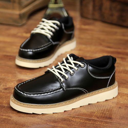 Boots - chaussures en PU ronde pour printemps - tendance des jeunes - semelle caoutchouc - Ref 957722