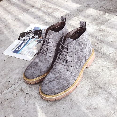 Boots - chaussures en de vache ronde pour printemps - semelle caoutchouc - Ref 957732