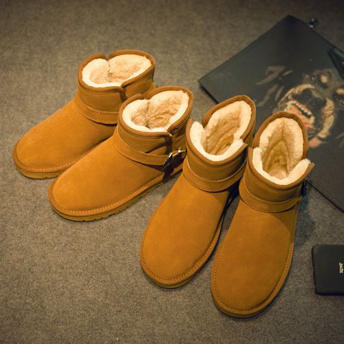 Boots - chaussures en Première couche de cuir, En plus de de vache, ZUOMATEBRANDAPPAREL ronde pour hiver - Europe - Ref 