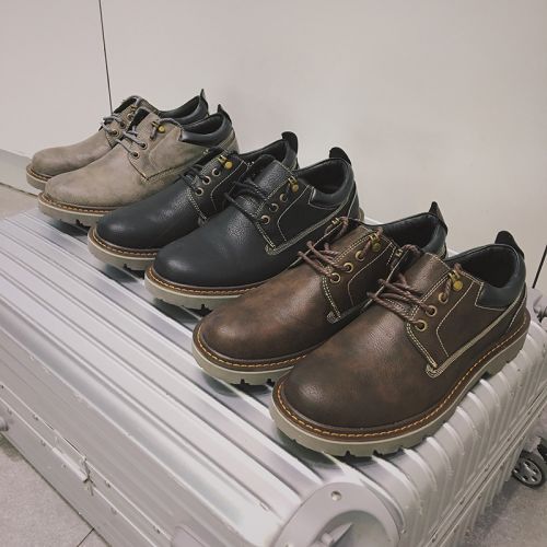 Boots - chaussures en plancher de cuir, En plus de de vache, ronde pour printemps - Ref 957746