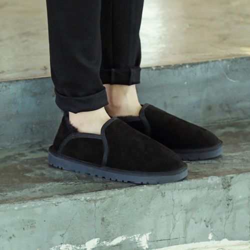 Boots - chaussures en Première couche de cuir, En plus de de vache, ronde pour hiver - japonais - semelle plastique - Re