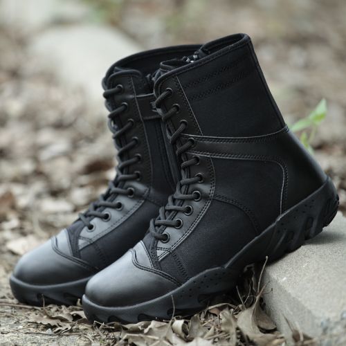 Boots militaires en Nylon + cuir - porter Ref 1396978