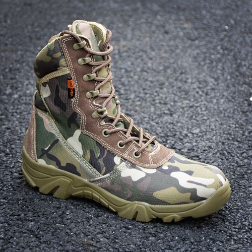 Boots militaires pour homme en Nylon + cuir - amortissement Ref 1396993