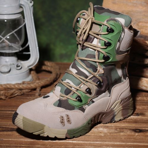 Boots militaires pour homme en Cuir + mesh - choc Ref 1397038