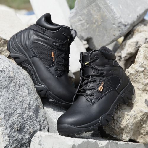 Boots militaires pour homme en cuir de vache fendu - dérapage Ref 1397163
