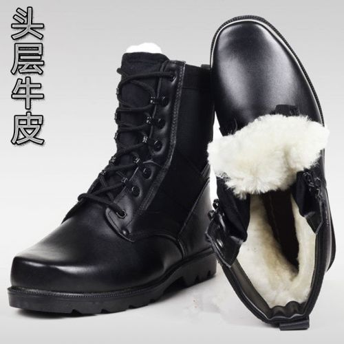 Boots militaires pour homme XIAO MING HU en cuir - chaud Ref 1397216