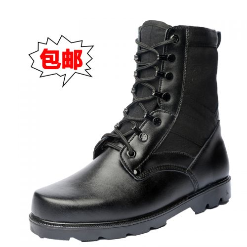 Boots militaires pour homme en cuir de vache fendu - dérapage Ref 1397291