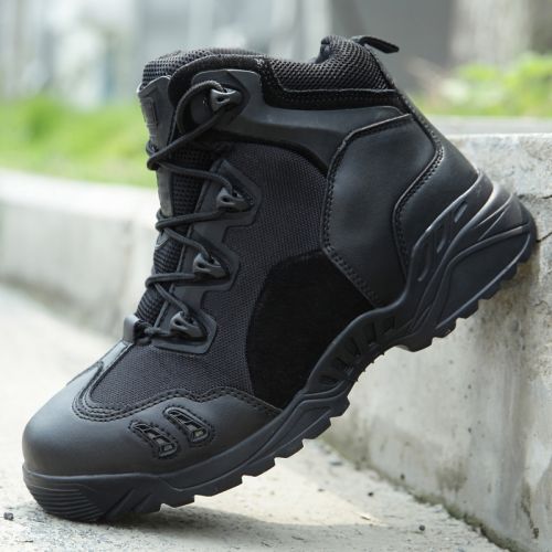 Boots militaires en cuir de vache fendu - amortissement Ref 1397298