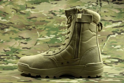 Boots militaires en Nylon + cuir - lumière Ref 1397341