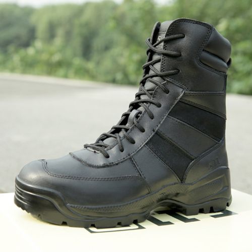 Boots militaires pour homme en Nylon + cuir - dérapage Ref 1397408