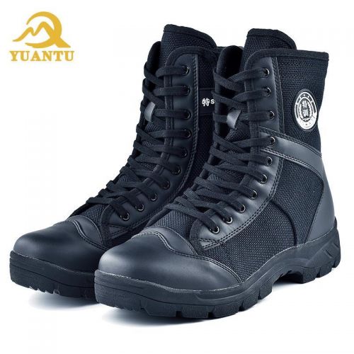 Boots militaires en Cuir + mesh - porter Ref 1397473
