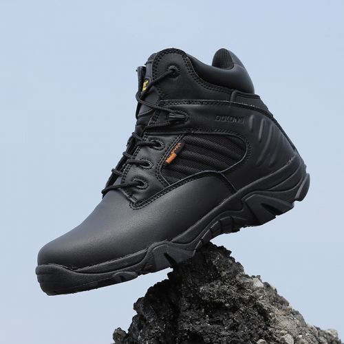 Boots militaires pour homme en cuir de vache fendu - dérapage Ref 1397523