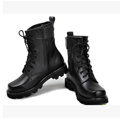 Boots militaires en cuir - Ref 1397653
