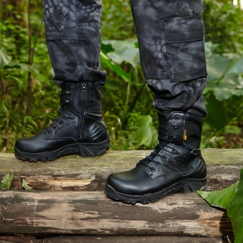 Boots militaires pour homme en cuir - porter Ref 1397772
