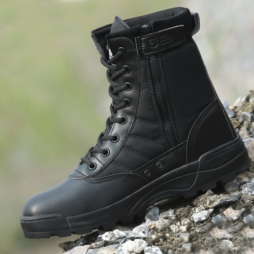 Boots militaires en Nylon + cuir - dérapage Ref 1397823