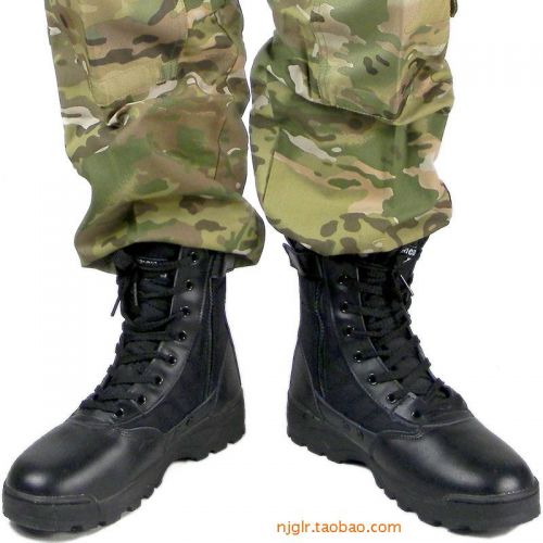 Boots militaires AYERS en cuir - dérapage Ref 1397833