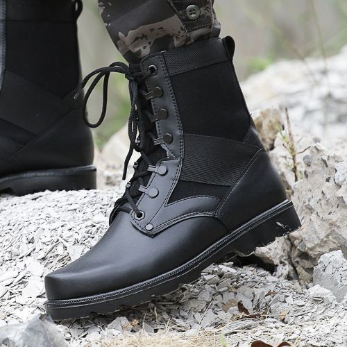 Boots militaires pour homme en Nylon + cuir - amortissement Ref 1397874