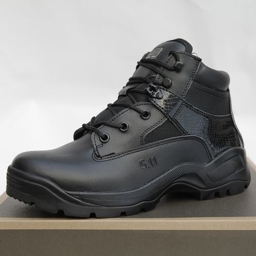 Boots militaires pour homme en cuir de vache fendu - porter Ref 1397904