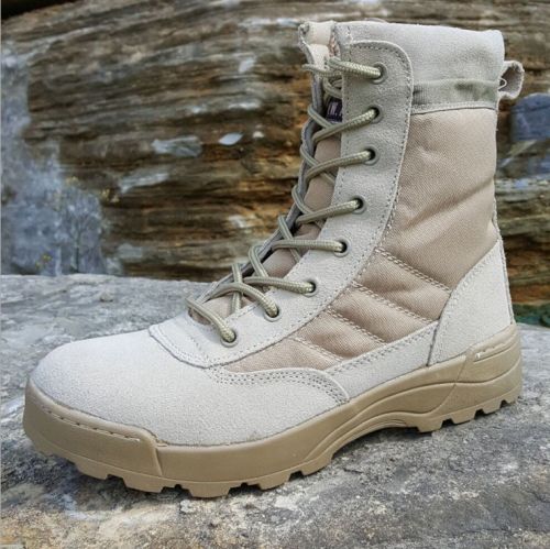 Boots militaires pour Lovers en cuir de vache fendu - dérapage Ref 1397949