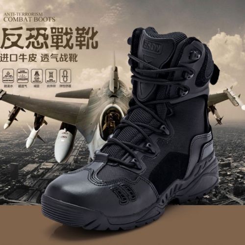 Boots militaires ESDY en cuir - porter Ref 1398092