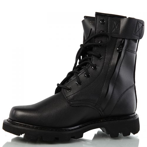 Boots militaires pour homme en cuir de vache fendu - dérapage Ref 1398147