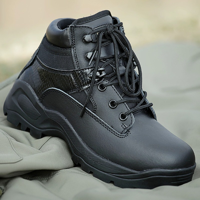 Boots militaires en cuir - amortissement Ref 1398155