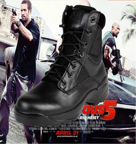 Boots militaires pour homme Première couche en cuir - dérapage Ref 1398165