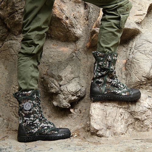 Boots militaires pour homme en Nylon + cuir - porter Ref 1398267