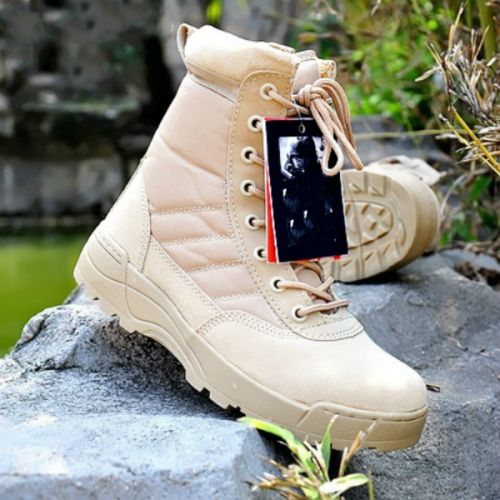 Boots militaires pour Lovers en cuir de vache fendu - dérapage Ref 1398365