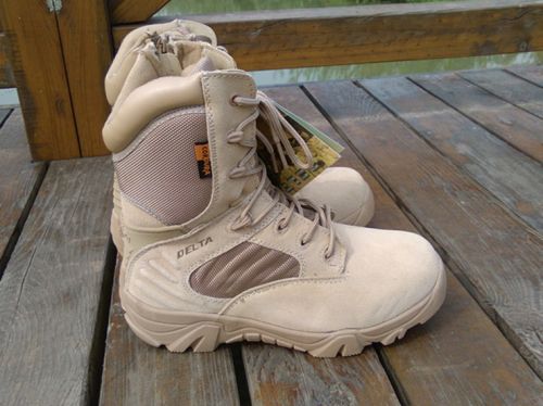 Boots militaires pour homme en cuir de vache fendu - dérapage Ref 1398411