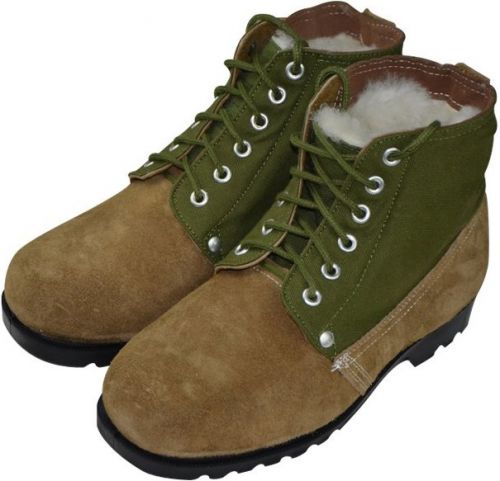 Boots militaires pour homme en cuir de vache fendu - Ref 1398452