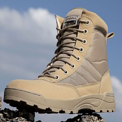 Boots militaires pour homme en cuir de vache fendu - porter Ref 1398506