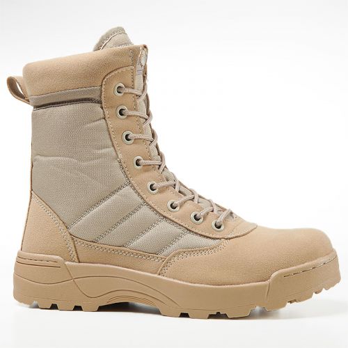 Boots militaires pour homme en cuir de vache fendu - dérapage Ref 1398621