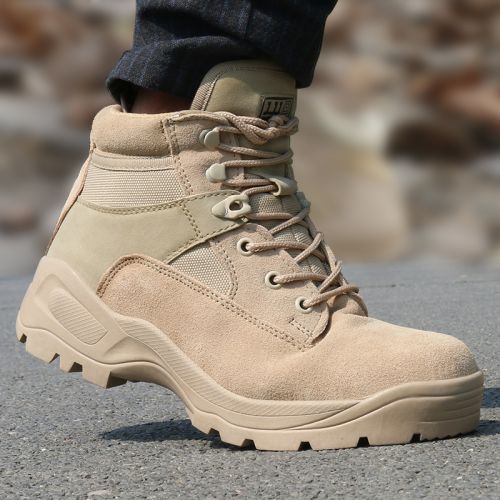 Boots militaires pour homme en cuir de vache fendu - porter Ref 1398659