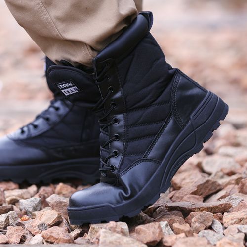 Boots militaires pour homme CHOLOSS Première couche en cuir - porter Ref 1398691
