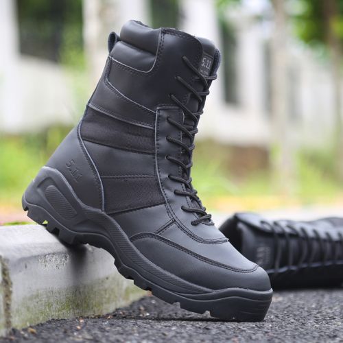 Boots militaires pour homme RUNKIN en cuir de vache fendu - chaud Ref 1398749