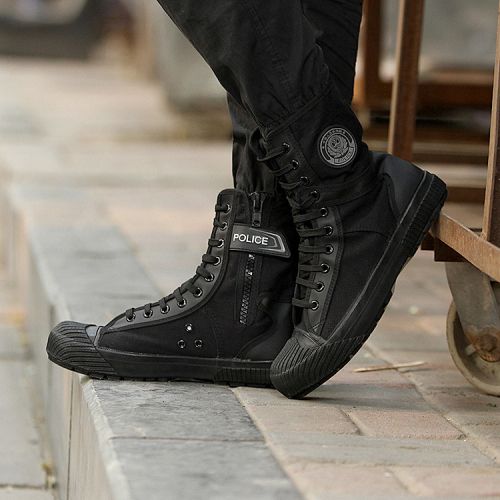 Boots militaires pour homme en Nylon + cuir - porter Ref 1398896