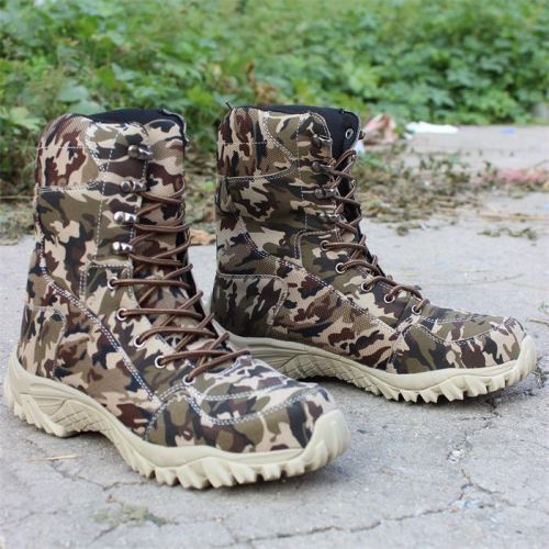 Boots militaires pour homme en cuir - Ref 1399091