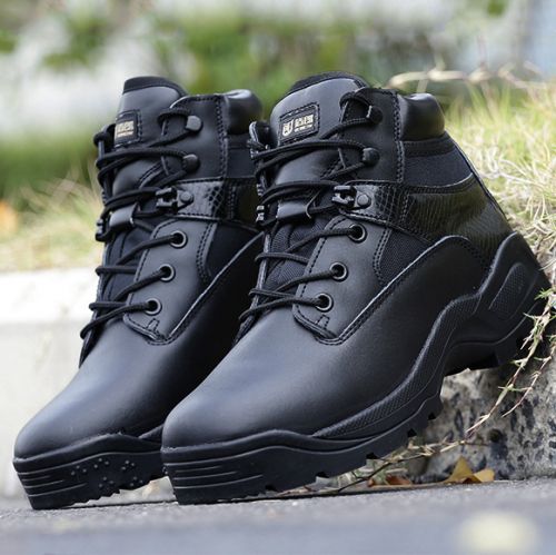 Boots militaires pour homme en cuir de vache fendu - porter Ref 1399154