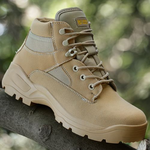 Boots militaires pour homme en cuir de vache fendu - porter Ref 1399203