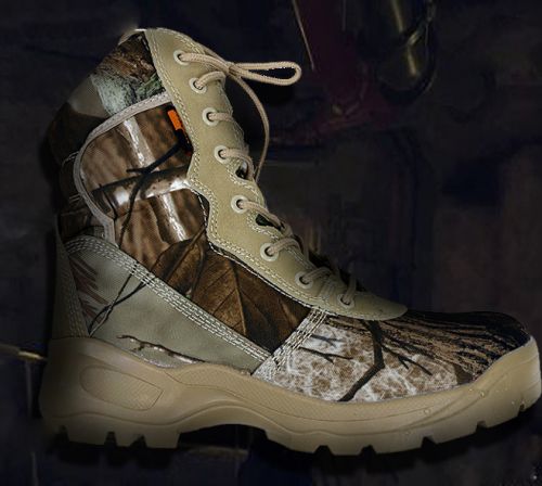 Boots militaires en Nylon + cuir - dérapage Ref 1399374