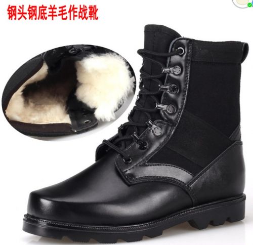 Boots militaires pour homme en cuir - Ref 1399420