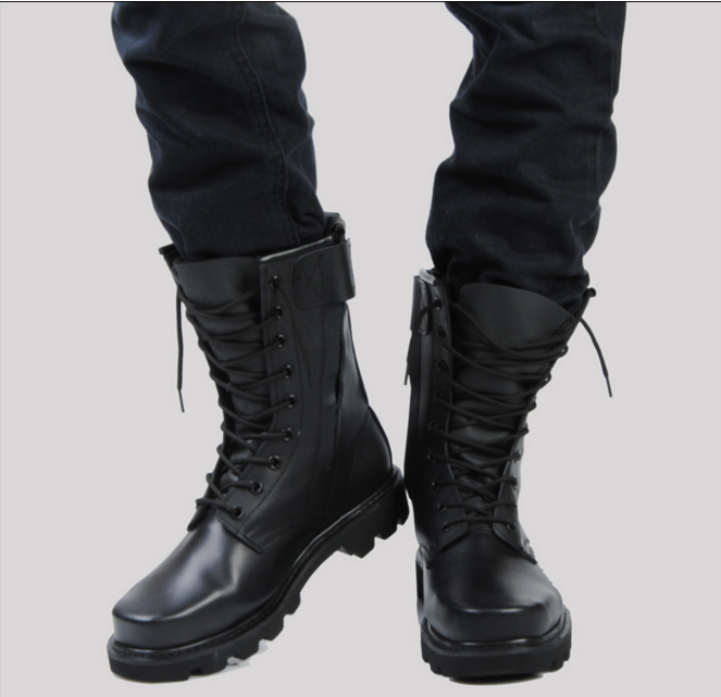 Boots militaires pour homme en cuir - porter Ref 1399963