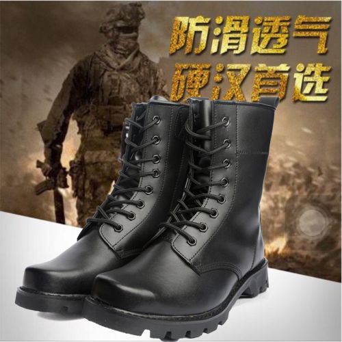 Boots militaires pour homme en cuir de vache fendu - dérapage Ref 1400064