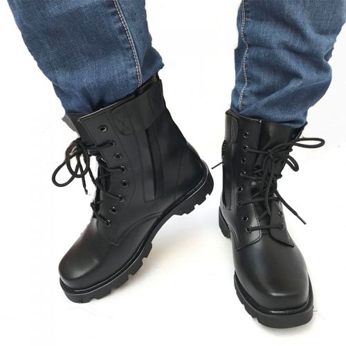 Boots militaires pour homme en cuir de vache fendu - porter Ref 1400079