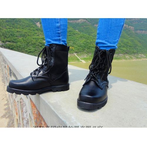 Boots militaires pour homme en cuir - porter Ref 1400199