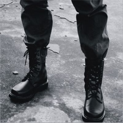 Boots militaires pour homme en cuir - porter Ref 1400263