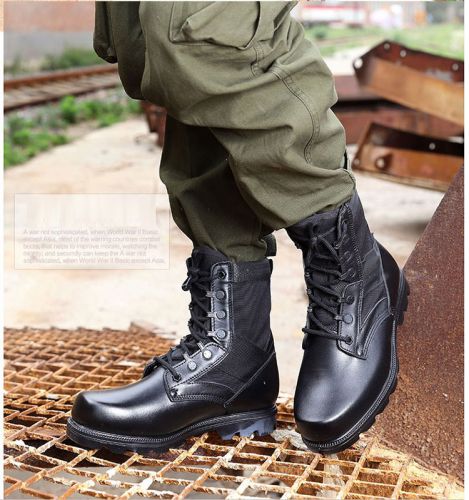 Boots militaires pour homme en cuir - porter Ref 1400514